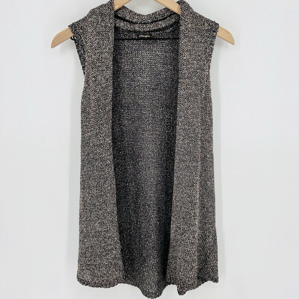 J Mclaughlin Linen Blend Open Vest Size Xs - image 1